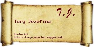 Tury Jozefina névjegykártya